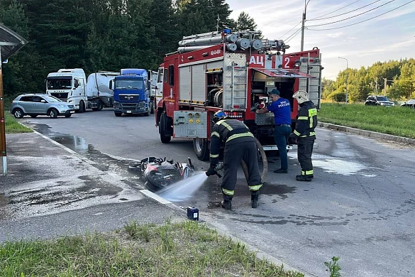 46-летний мотоциклист попал в ДТП у аэродрома в Иванове
